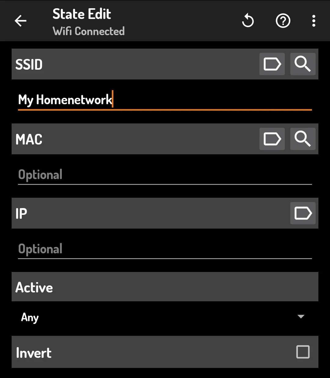 Tasker: Wifi data